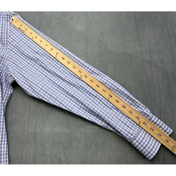 UNTUCKit Durif Wrinkle Free Shirt Men's XXL Blue Check Button Up Long Sleeve - Picture 8 of 8